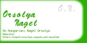 orsolya nagel business card